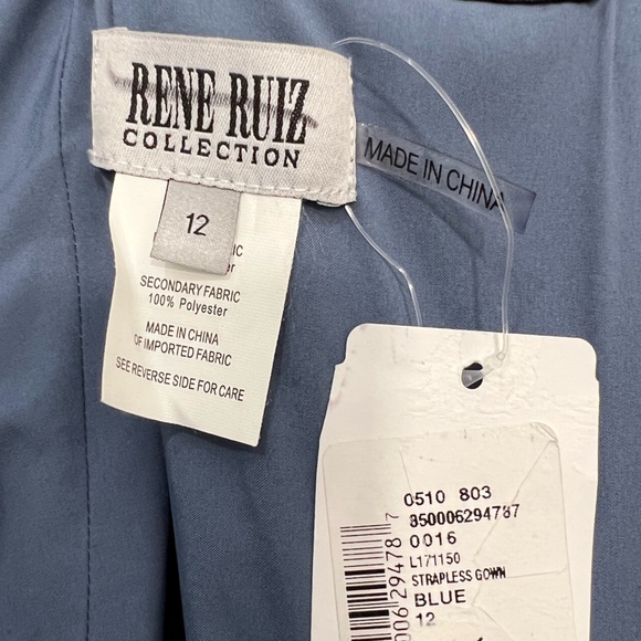 Rene Ruiz Collection Strapless Trumpet Gown US:12 Dress - Picture 14 of 15